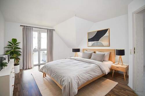 Schlafzimmer visualisiert - 3 Zimmer Etagenwohnung in Dreieich