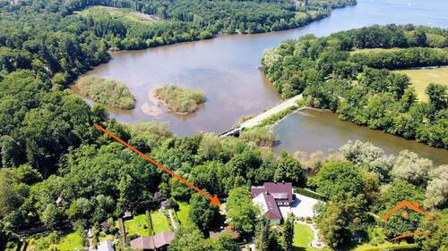 Lage des Grundstücks am See - Möhnesee: Traumgrundstück an der Kanzelbrücke - 1031m² - bebaubar gem. §34 BauGB