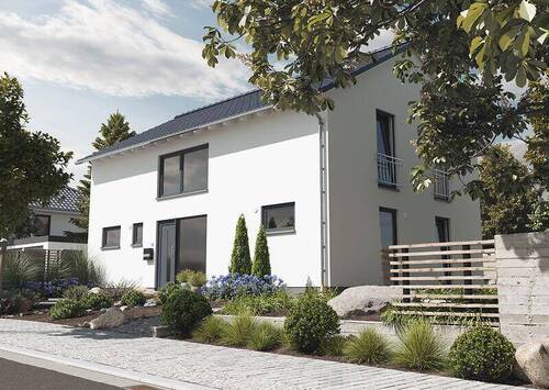 LH 142 Modern - Straßenansicht - 5 Zimmer Einfamilienhaus zum Kaufen in Gebesee