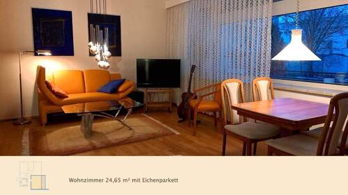 Wohnzimmer Ansicht 1 - 4 Zimmer Etagenwohnung zum Kaufen in Regensburg