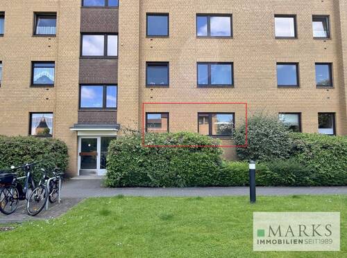 Rückansicht Wohnung markiert - 