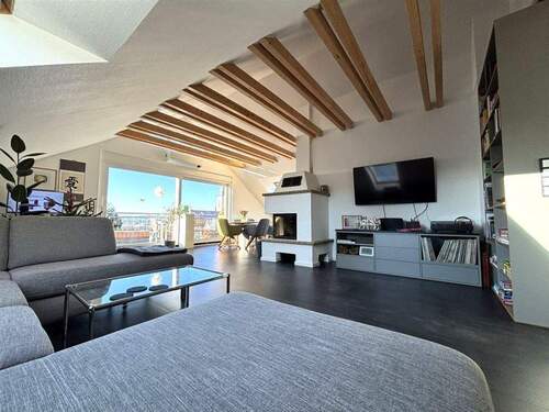 Wohnzimmer - Exklusives Penthouse mit Smart Home und luxuriöser Ausstattung