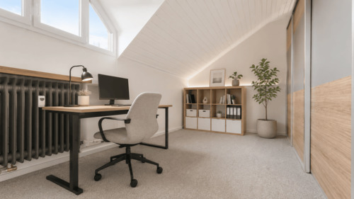 Arbeitszimmer Digitales Staging - 