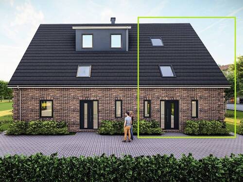 Visualisierung Rückansicht - 3 Zimmer Doppelhaushälfte in Hamburg
