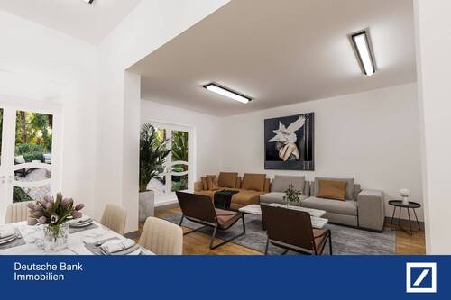 Wohnzimmer_Homstaging - Erdgeschosswohnung in Feldrandlage von Lagesbüttel