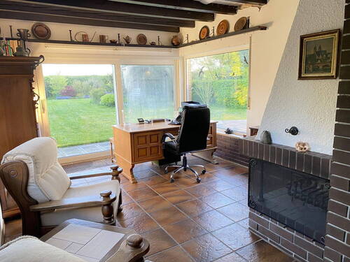 Arbeitszimmer mit Kamin - 