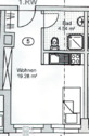 Grundriss 1-Zimmer Apartment - 