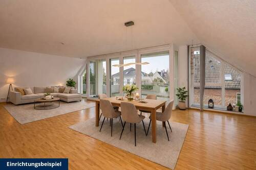 Einrichtungsbeispiel Wohnen/Essen - 4 Zimmer Etagenwohnung in Monheim am Rhein