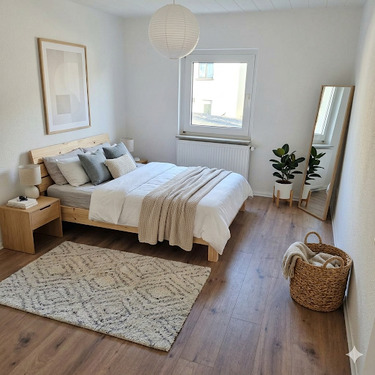 SZ Einrichtungsvorschlag KI.jpg - Nachmieter wird gesucht! Attraktive 2 Zimmer- Wohnung auf 2 Etagen zu vermieten mit eigenem Eingang