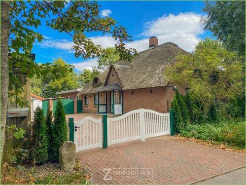 Zufahrt mit Toranlage - 8 Zimmer Einfamilienhaus in Katharinenheerd