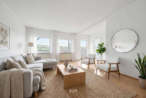 HELLES WOHNZIMMER (visualisiert) - 4 Zimmer Etagenwohnung zum Kaufen in Grävenwiesbach