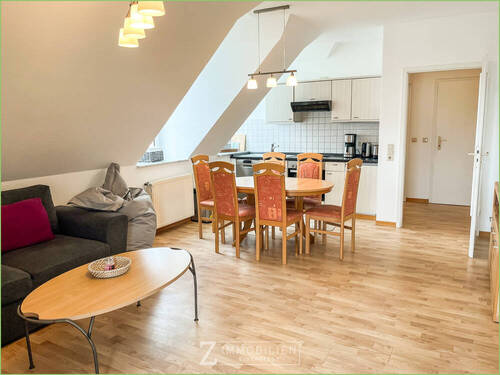 Essbereich mit Küche - Etagenwohnung mit 49,60 m&sup2; in Garding zum Kaufen