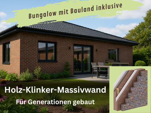 Bungalow inkl. Bauland - Bungalow mit Bauland inklusive - Barrierefrei & modern wohnen!