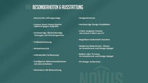 Ausstattungsmerkmale - 3 Zimmer Etagenwohnung in Schwäbisch Gmünd