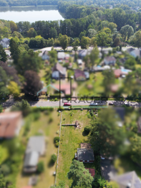 Luftbild Grundstück mit Summter See - Baugrundstück am Summter See – ideal für Einfamilien- oder Zweifamilienhaus