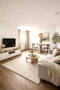 Wohnzimmer (KI - generiert) - Etagenwohnung mit 87,70 m&sup2; in Dresden zum Kaufen