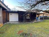 15- Gartenhütte mit überdachtem Außensitz - 
