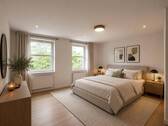 Schlafzimmer im OG - digitales Staging - 