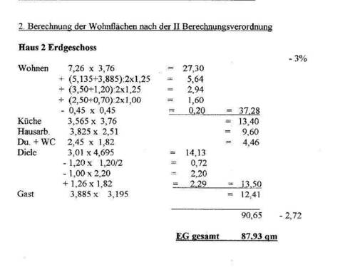 Flächenberechnung EG - 