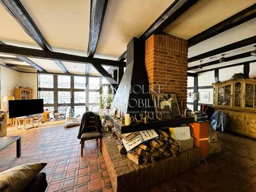 318.Haus.Innen.EG.Wohnhalle.Kamin - 