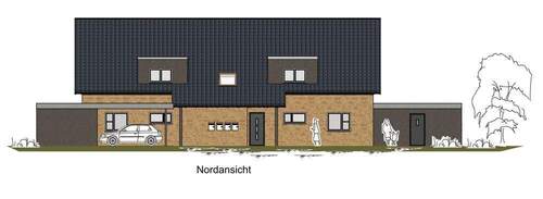 Nordansicht - Erdgeschosswohnung in Uelsen - mit attraktiver Abschreibungsmöglichkeit