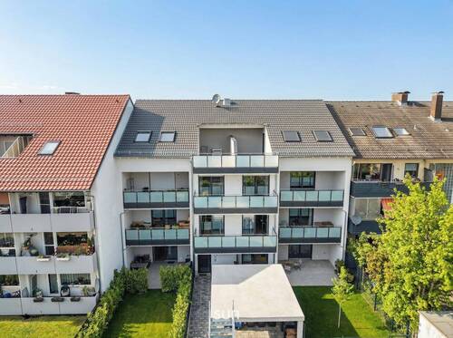 LUFTANSICHT - GARTENIDYLLE IN ASCHAFFENBURG-OBERNAU - exklusiver Neubau mit Privatsphäre auf 106m²