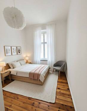 Schlafzimmer - (KI generiert) - Etagenwohnung mit 52,70 m&sup2; in Berlin zum Kaufen