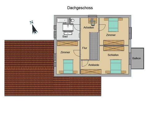 Dachgeschoss (1. Stock) - 