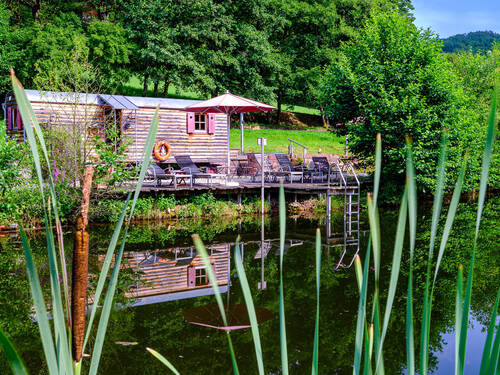 Saunawagen am Schwimmteich - 