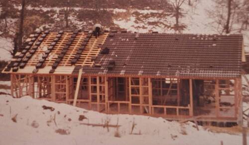 Holzfachwerk und Dach 1969 - 