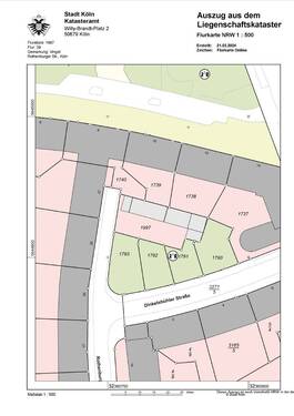 Flurkarte - Grundstück zum Kaufen in Köln
