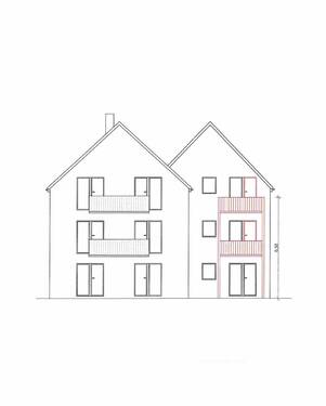 Ansicht Süd - Mehrfamilienhaus, Wohnhaus in Leipzig