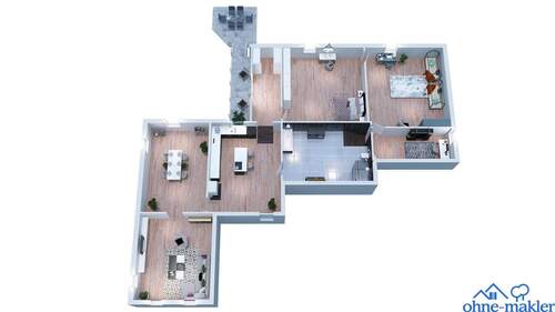 Skizze, Wohnung, Beispiel - 