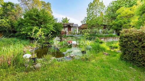 Garten 3 - 3.098 m² Privat-Ensemble: 364 m² Ziegelwohnhaus, ausbaubare Industriehallen & großer Garten