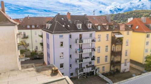 Luftaufnahme Rückansicht - Gewerbeobjekt (Büro, Produktion, Verkauf) in Würzburg