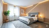 Schlafzimmer virtuell möbliert - 