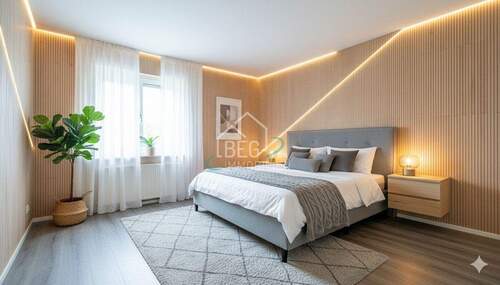 Schlafzimmer virtuell möbliert - 