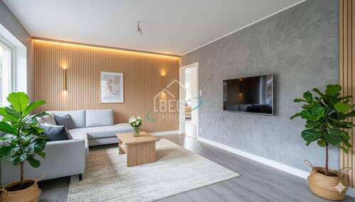 Wohnzimmer virtuell möbliert - 