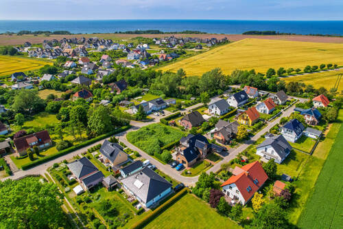 Luftbildaufnahme - Blick zur Ostsee - 