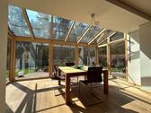 Wintergarten mit Blick in den Garten - 6 Zimmer Einfamilienhaus in Oberreichenbach