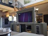 TV-Wand mit elek. Kamin - 