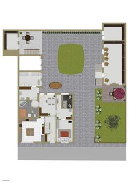 Erdgeschoss und Außenbereich - 