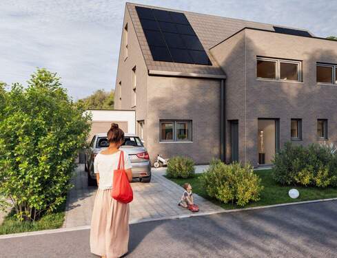 Straßenansicht - Neubauprojekt Roßmühle - Doppelhaushälften in Hamminkeln