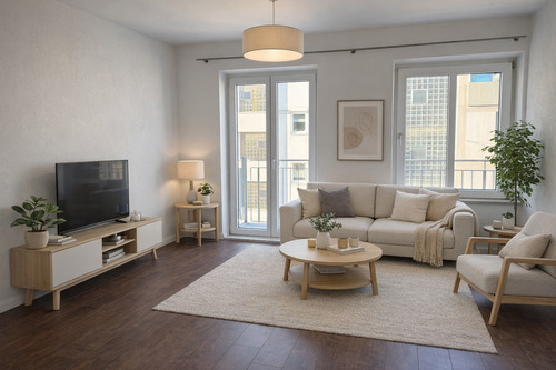 Wohnzimmer – Visualisierung - SOFORT BEZUGSFREI! Leben mitten in München - modernes Wohnen in gefragter Lage