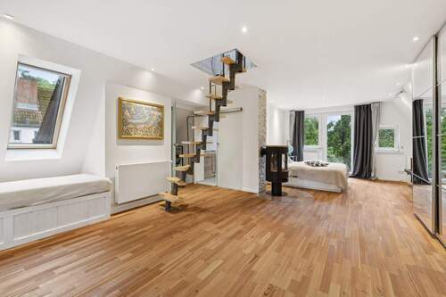 Schlafzimmer mit Zugang zum Arbeitszimmer - 