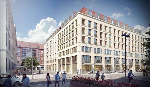 Hausansicht Südwest - 3 Zimmer Etagenwohnung zur Miete in Dresden