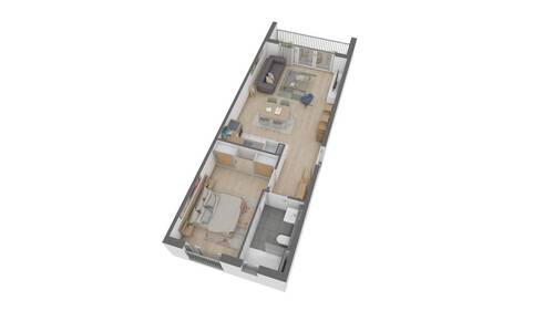 3D WE-4.jpg - Attraktive 2,5-Zimmer-Wohnung im EG in S-Bahn-Nähe