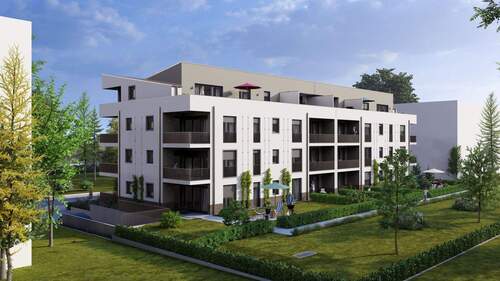 Außenansicht Garten - Etagenwohnung mit 56,40 m&sup2; in Offenbach am Main zum Kaufen