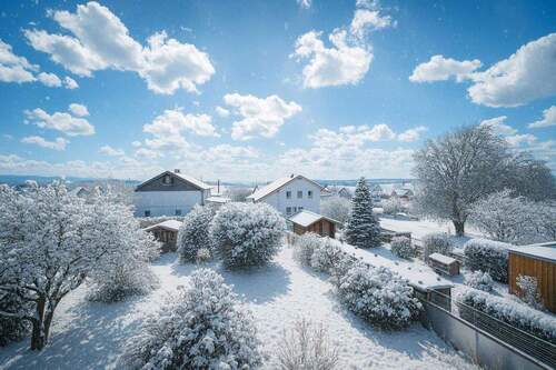 Blick vom Balkon - 4 Zimmer Reihenmittelhaus zum Kaufen in Hohenpeißenberg