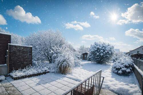 Terrasse und Garten - 4 Zimmer Reihenmittelhaus in Hohenpeißenberg